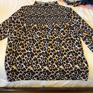 Ann Taylor Cheetah Print Blouse  w